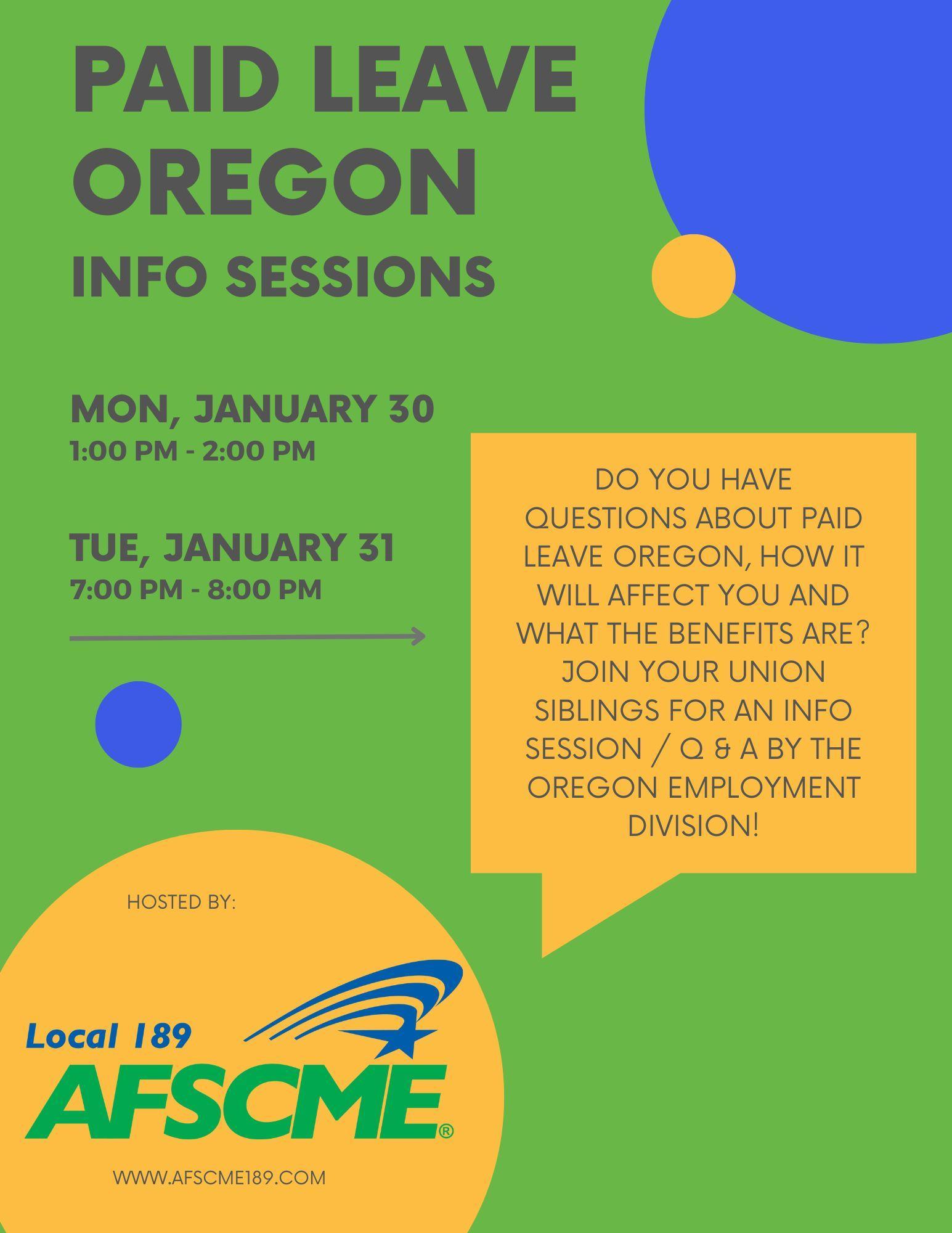 Click this image to attend the 7PM informational session for paid leave oregon on January 31.